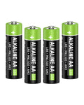 Vier alkaline AA-batterijen van 1,5 volt