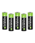 Vijf alkaline AA-batterijen van 1,5 volt