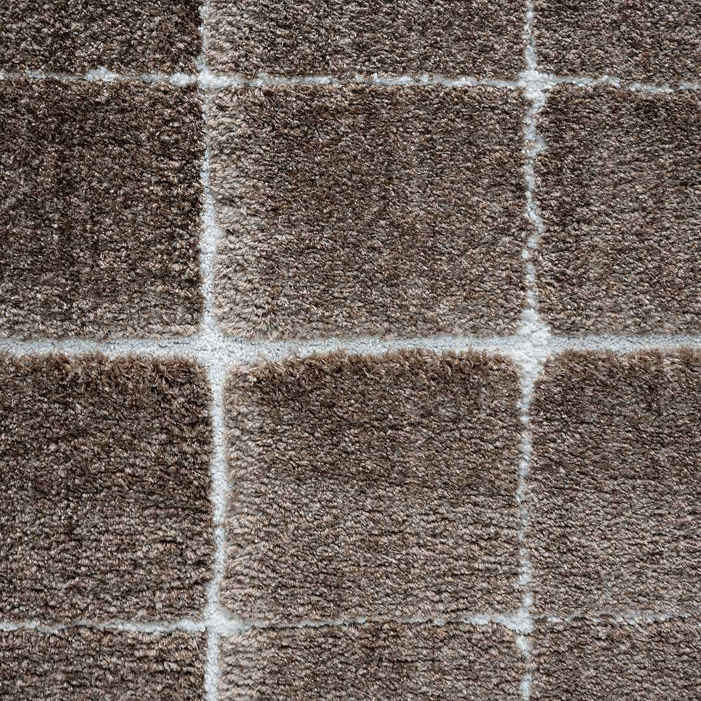 vtwonen vloerkleed - Blocks Warm Brown