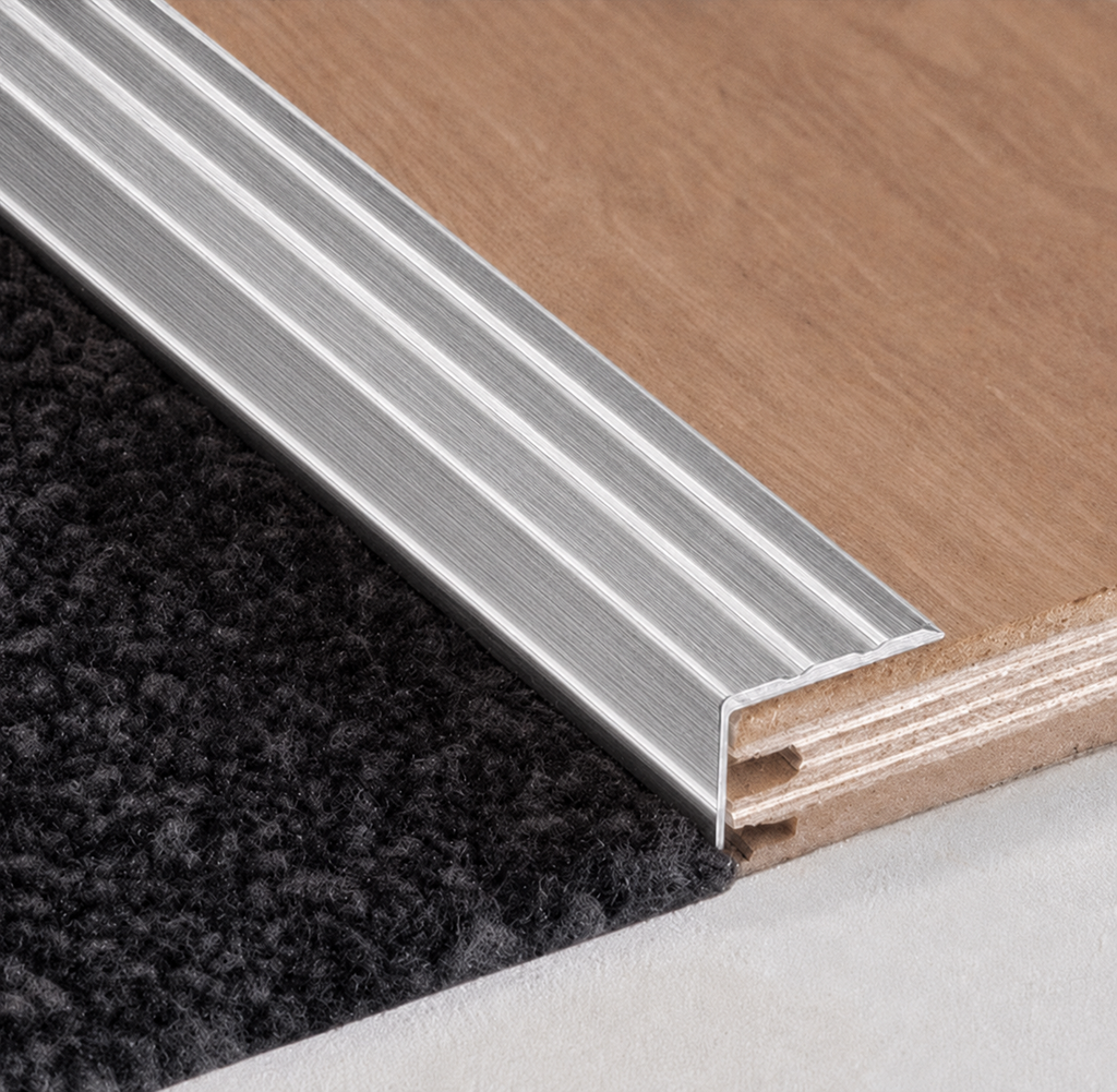 Aluminium hoekprofiel zelfklevend 125cm - Zilver - Voor afwerken deurmat