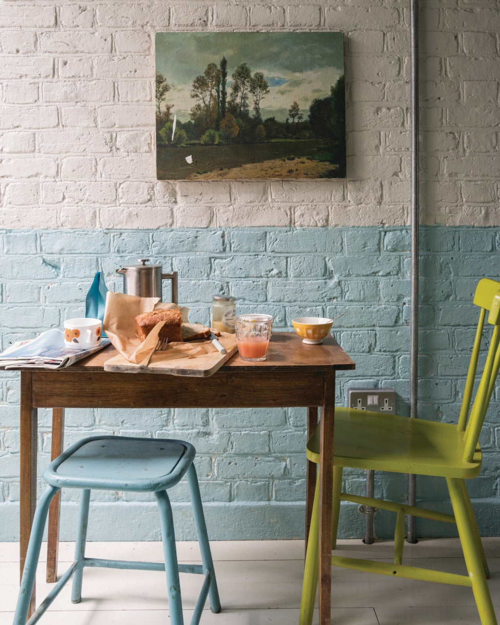 Farrow & Ball Ammonite (274) Tester in een interieur