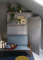 Farrow & Ball Ammonite (274) Tester in een interieur