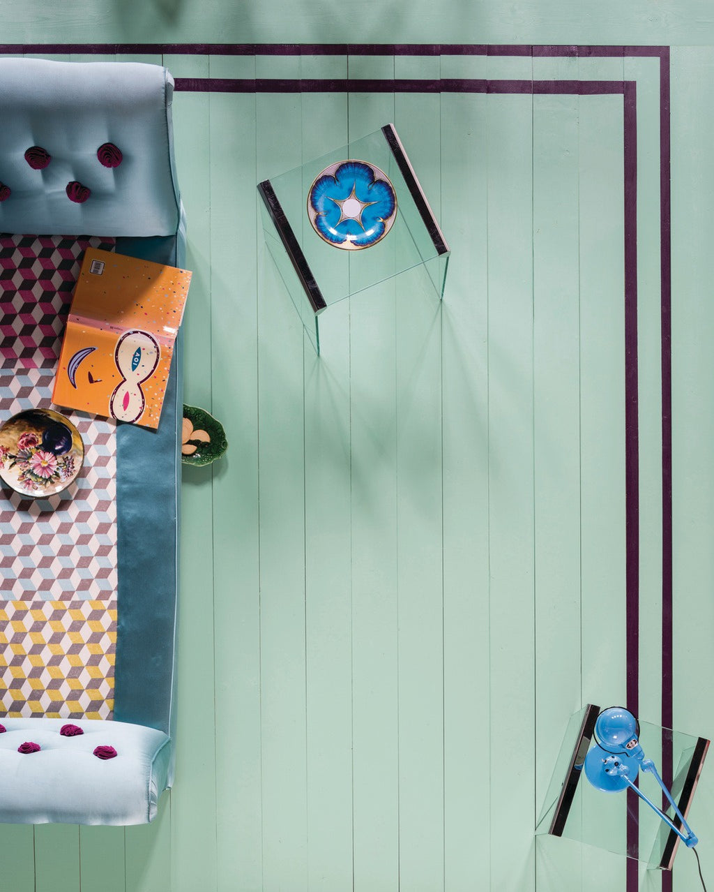 Farrow & Ball Arsenic (214) in een interieur