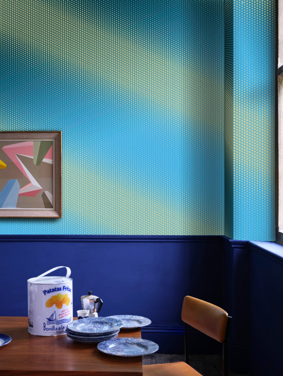 Farrow & Ball Blue Maize (CB11) in een interieur
