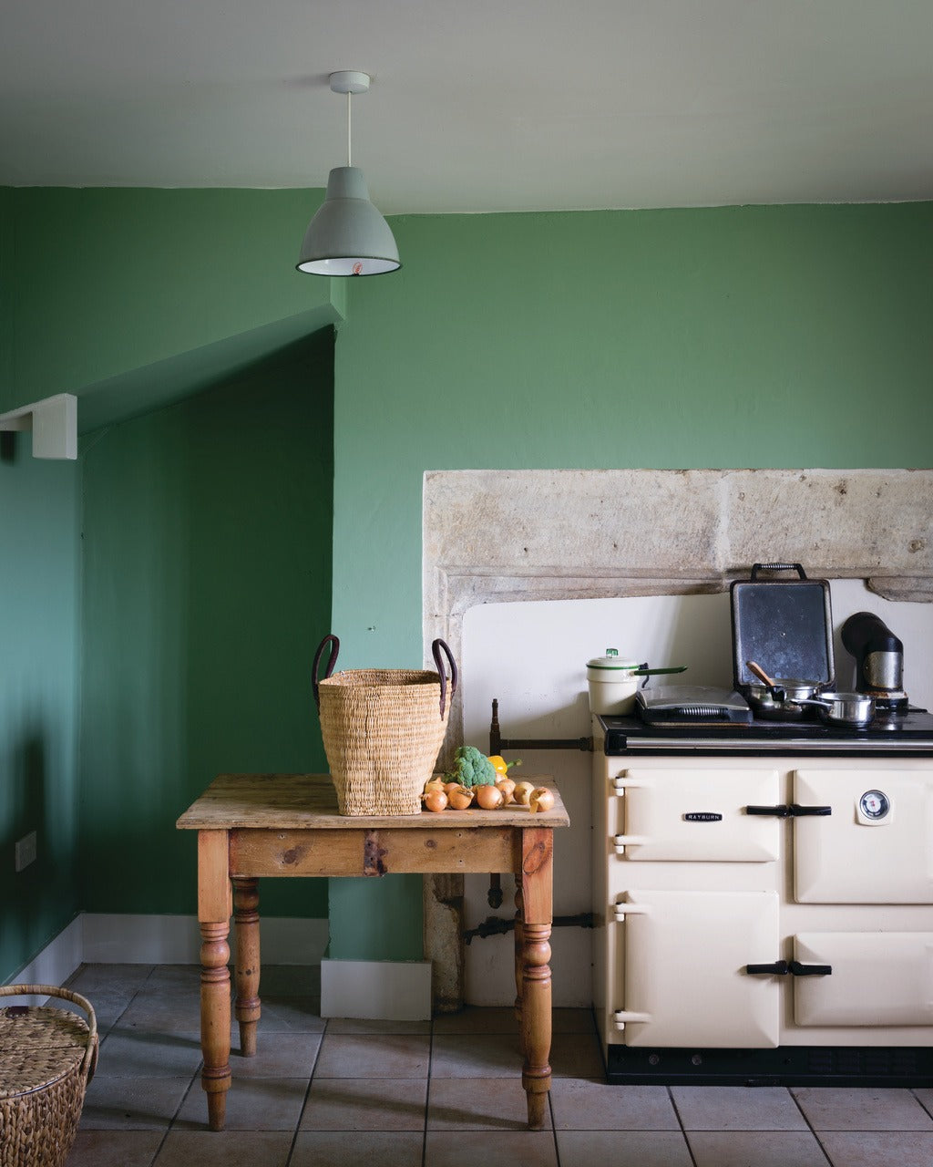 Farrow & Ball Breakfast Room Green (81) Tester in een interieur