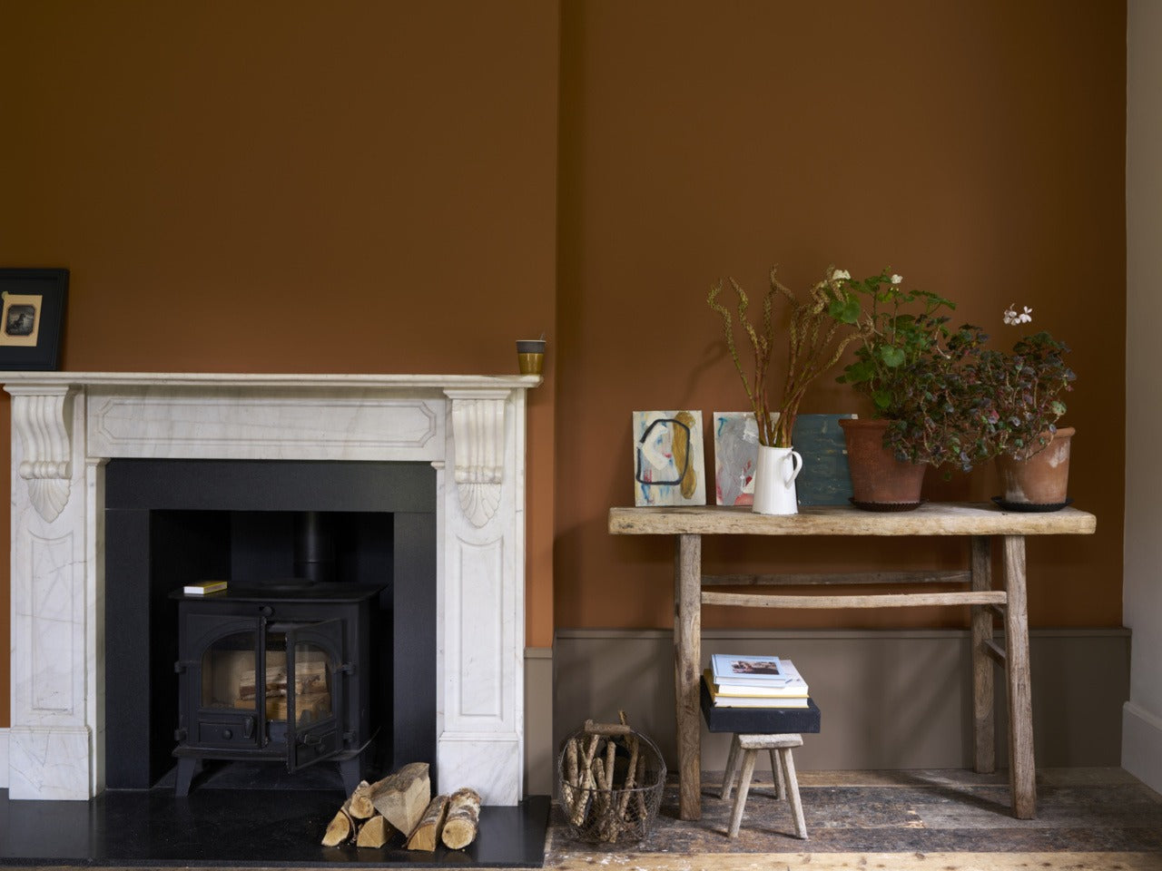 Farrow & Ball Marmelo (316) Tester in een interieur