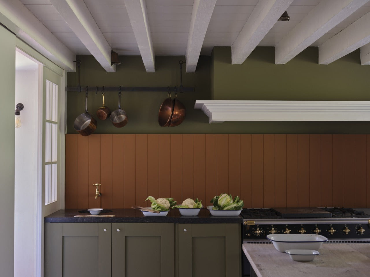 Farrow & Ball Dibber (312) in een interieur