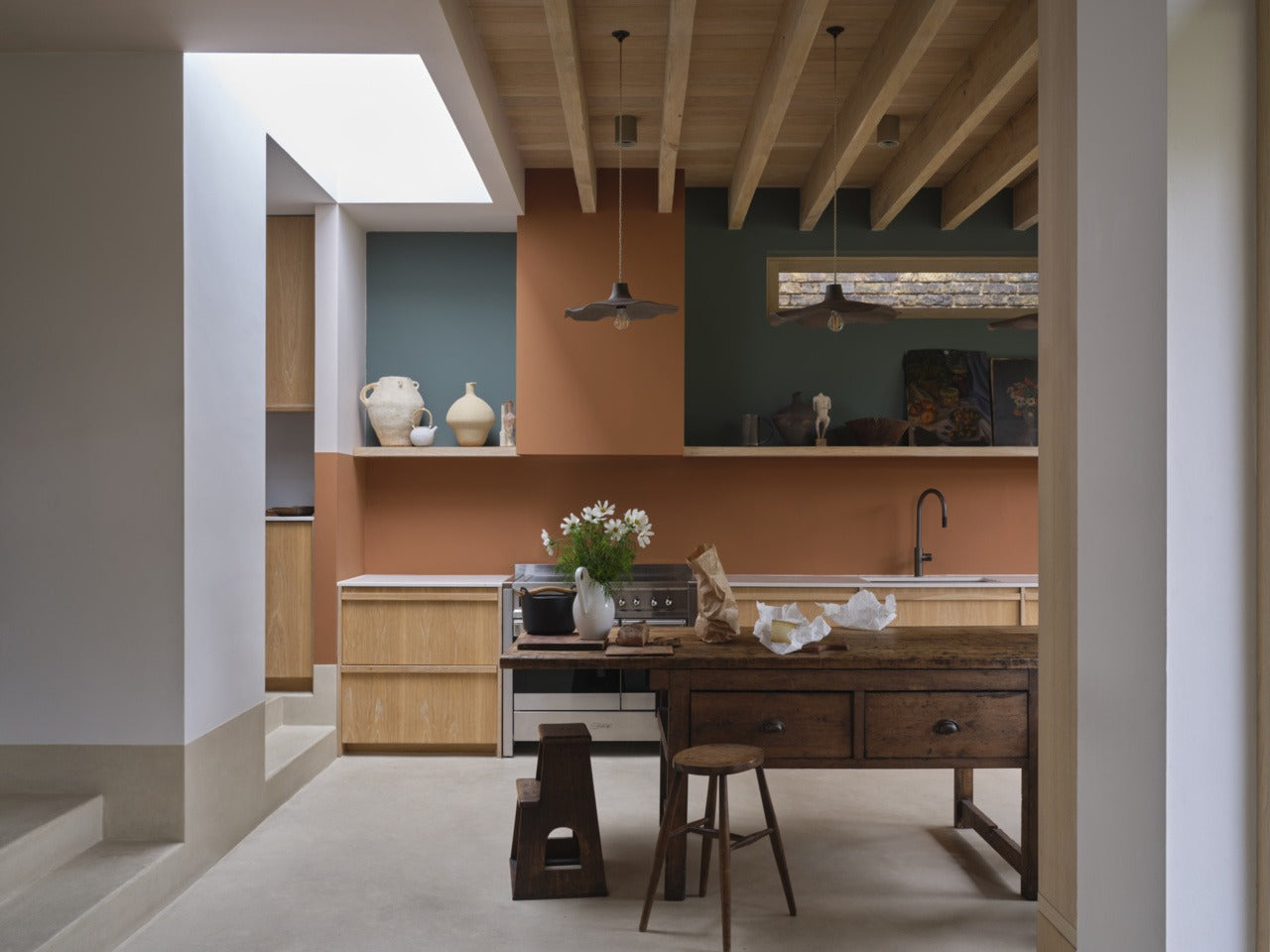 Farrow & Ball Marmelo (316) Tester in een interieur