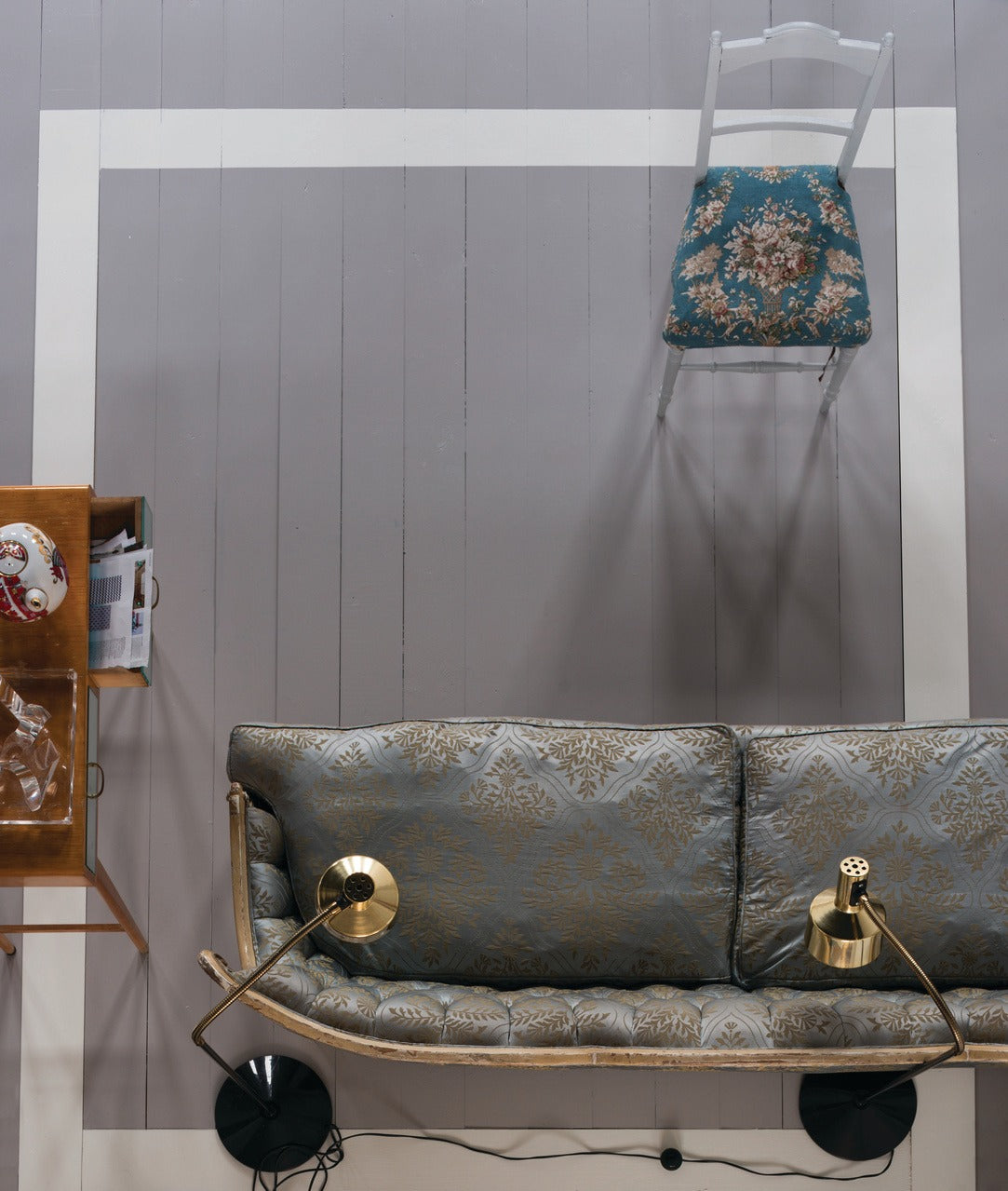 Farrow & Ball Dove Tale (267) Tester in een interieur