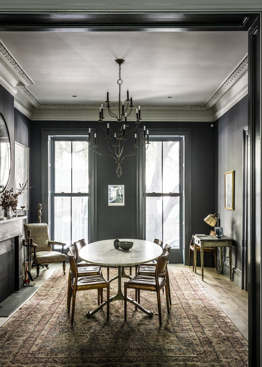 Farrow & Ball Down Pipe (26) Tester in een interieur
