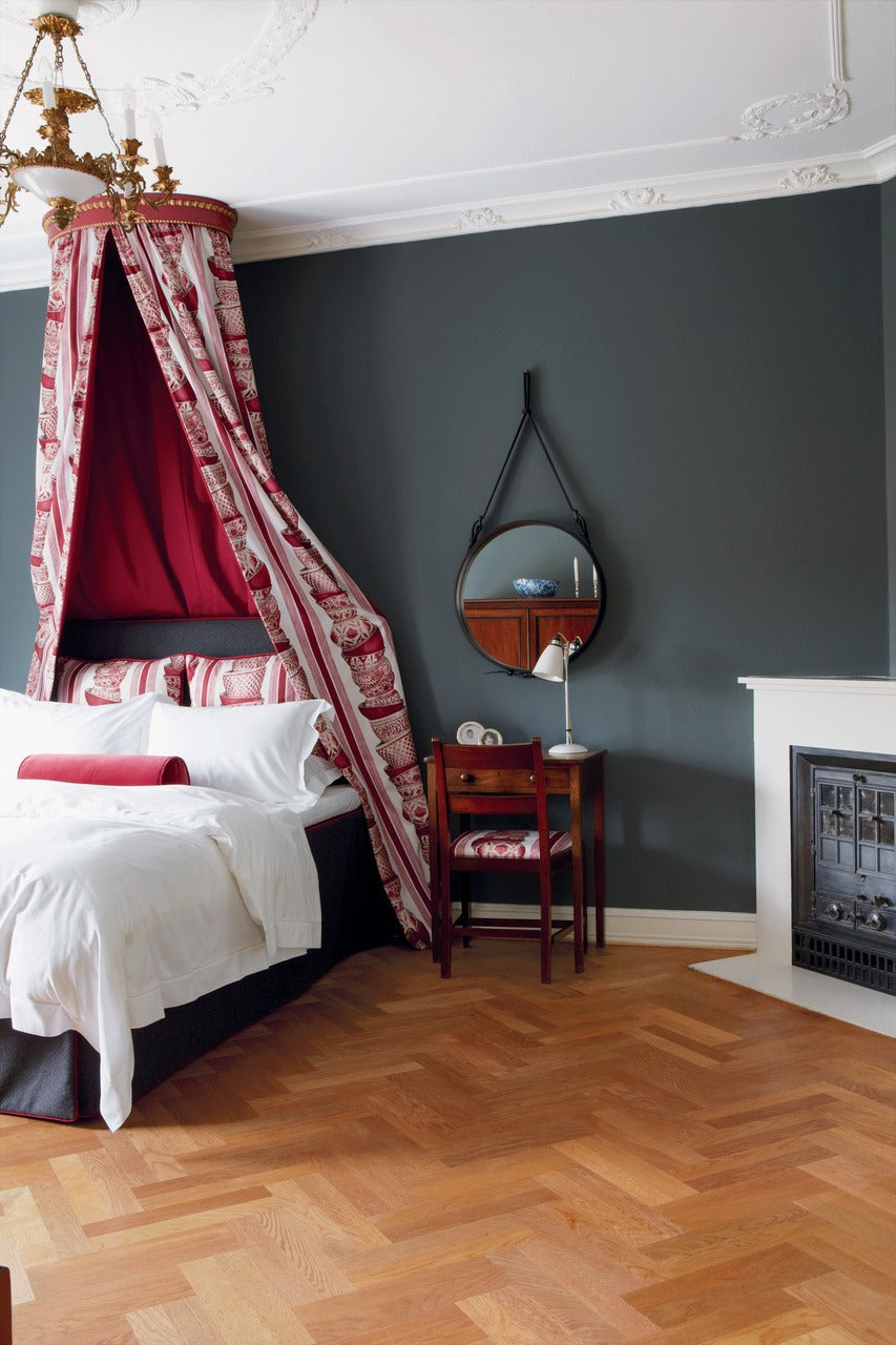 Farrow & Ball Down Pipe (26) Tester in een interieur