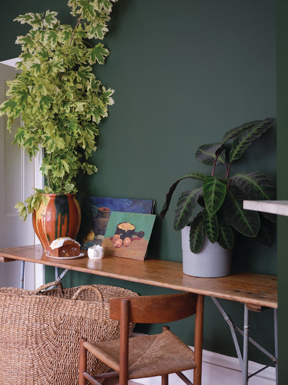 Farrow & Ball Duck Green (W55) in een interieur