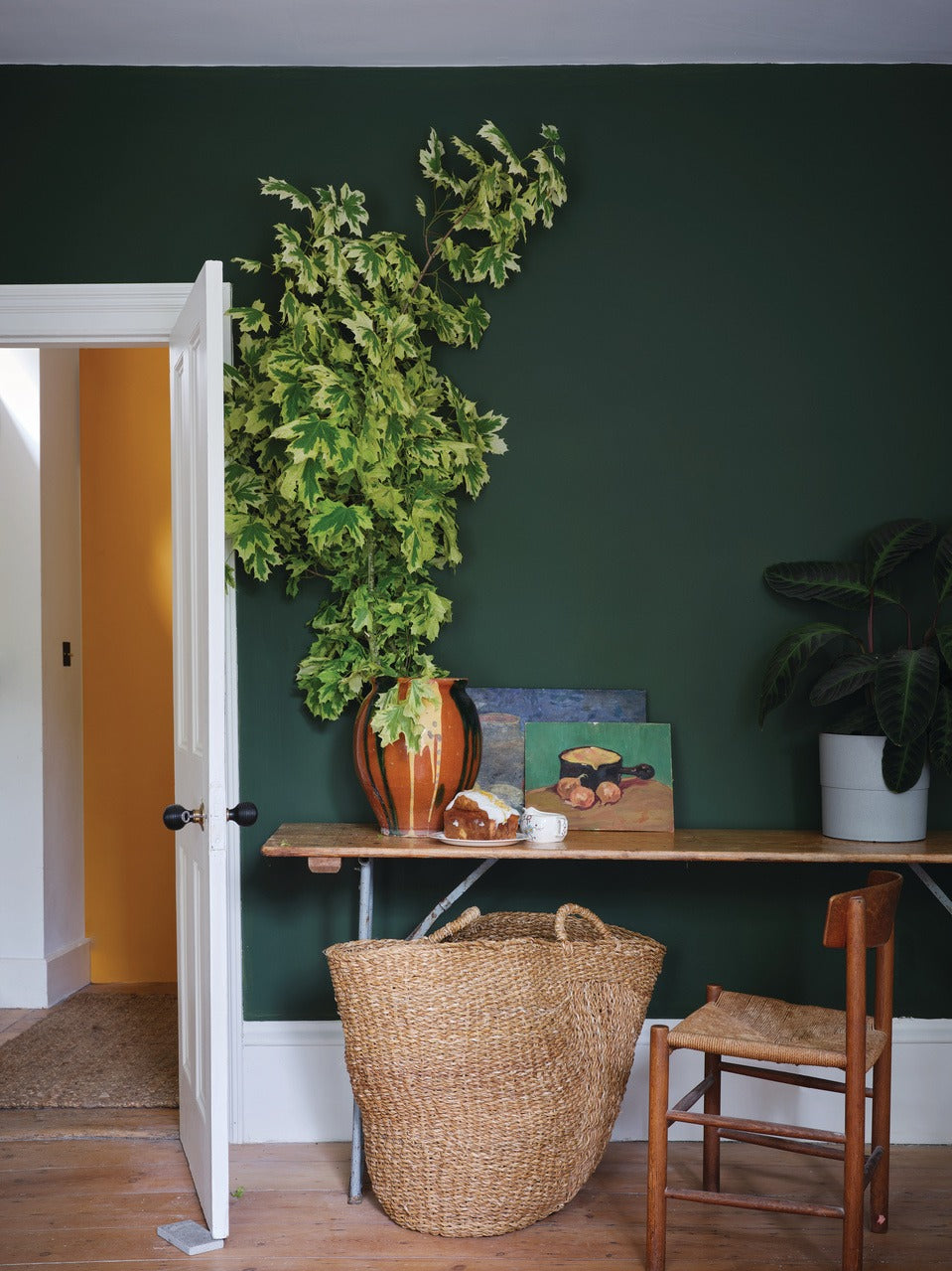 Farrow & Ball Duck Green (W55) in een interieur