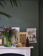 Farrow & Ball Green Smoke® (47) Tester in een interieur