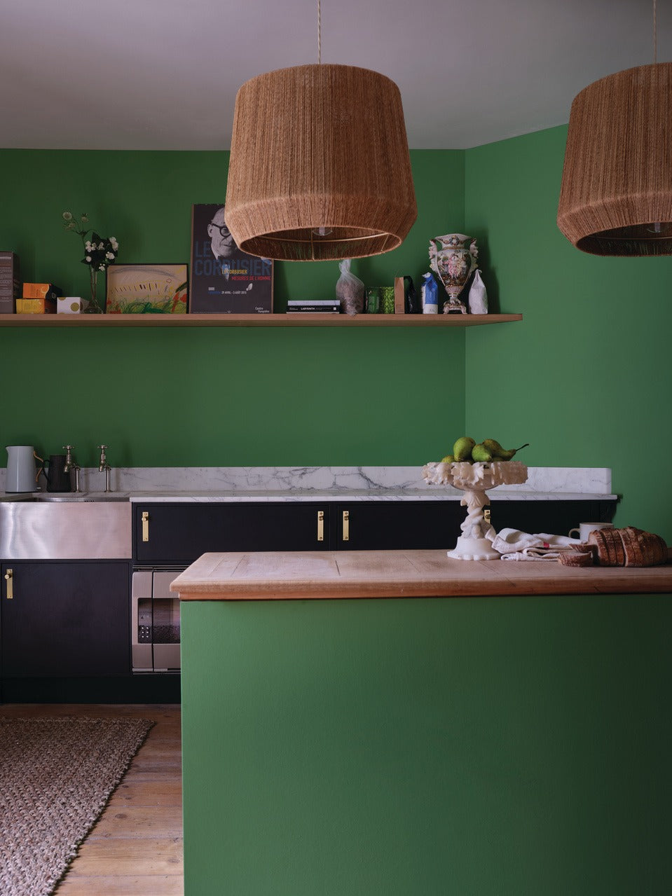 Farrow & Ball Emerald Green (W53) in een interieur