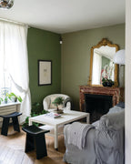 Farrow & Ball Lichen (19) Tester in een interieur