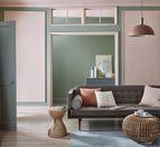 Farrow & Ball Lichen (19) Tester in een interieur