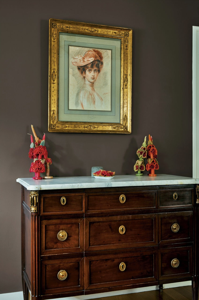 Farrow & Ball London Clay (244) in een interieur