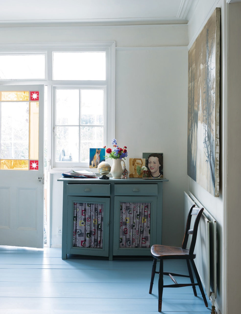 Farrow & Ball Lulworth Blue® (89) in een interieur