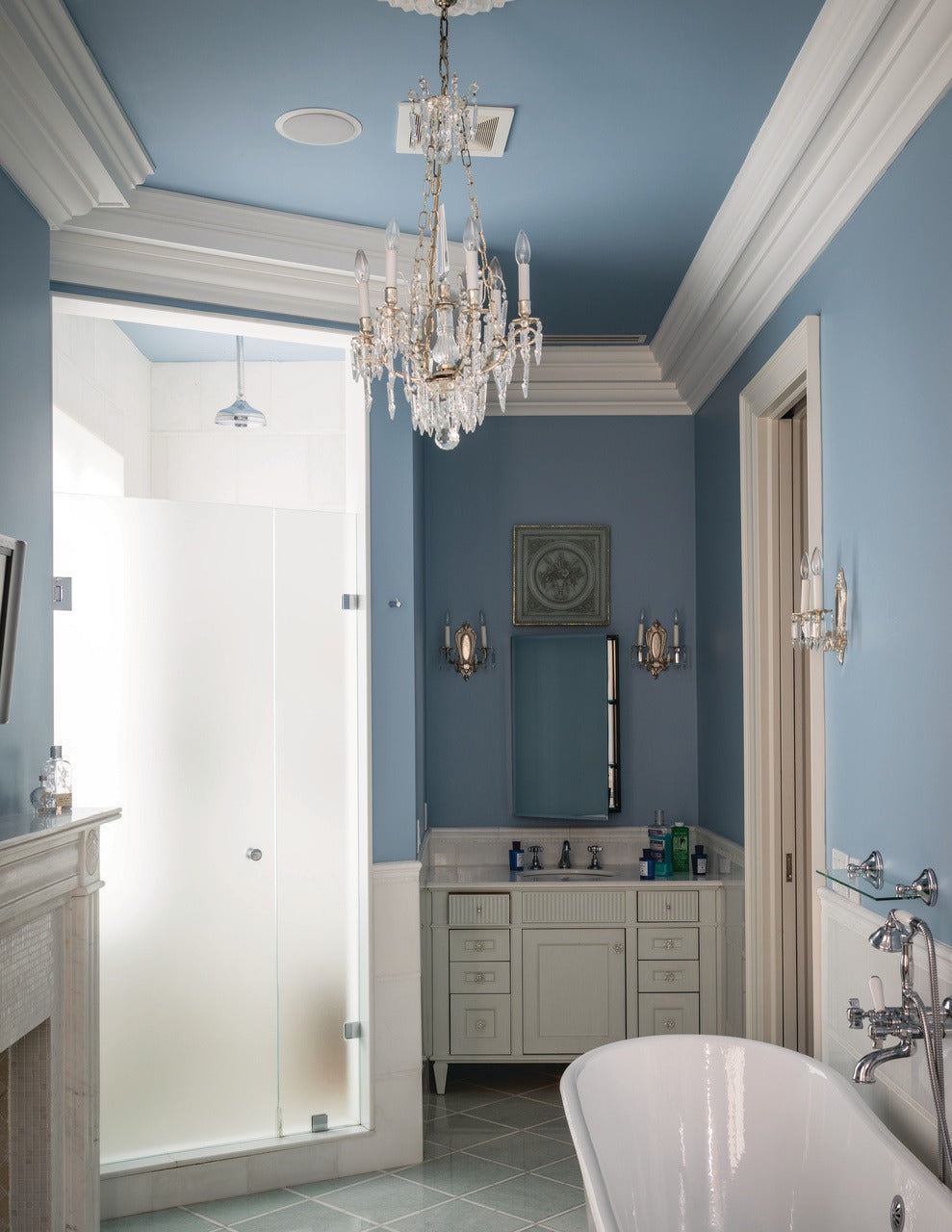 Farrow & Ball Lulworth Blue® (89) in een interieur