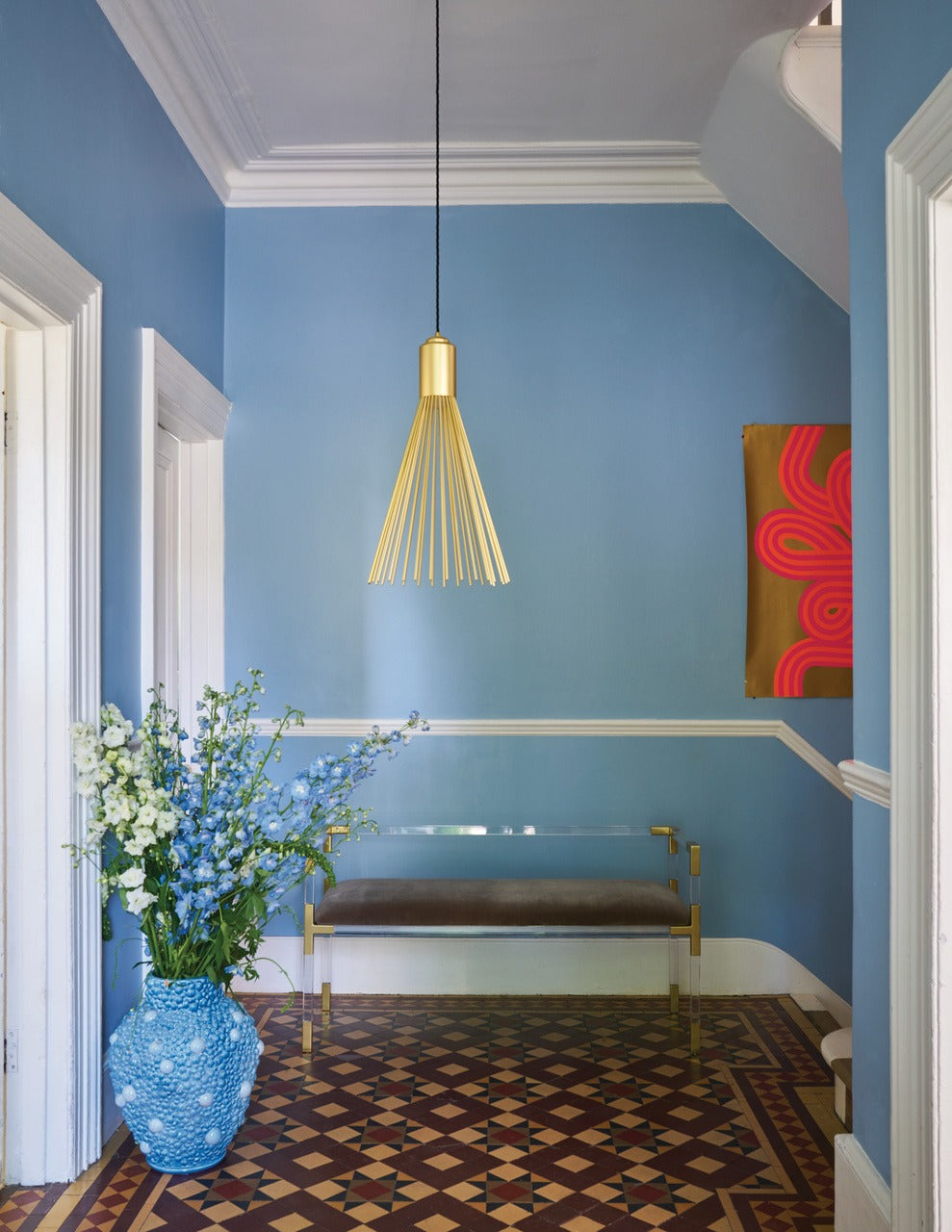 Farrow & Ball Lulworth Blue® (89) Tester in een interieur