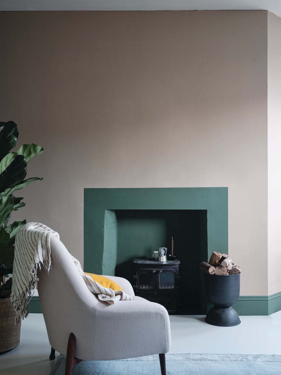 Farrow & Ball Minster Green (224) in een interieur