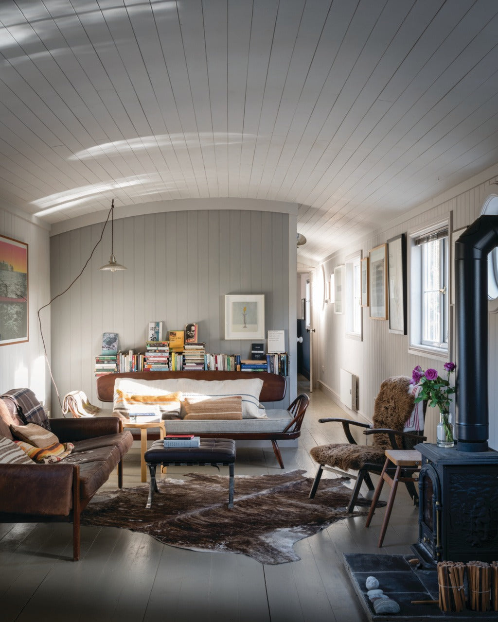 Farrow & Ball Worsted (284) Tester in een interieur