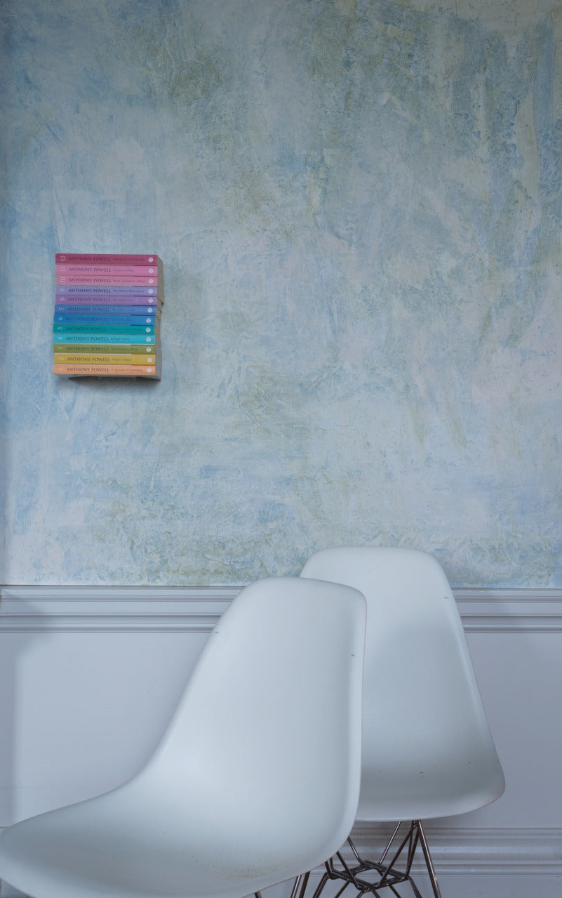 Farrow & Ball Parma Gray (27) Tester in een interieur