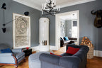 Farrow & Ball Plummet (272) Tester in een interieur