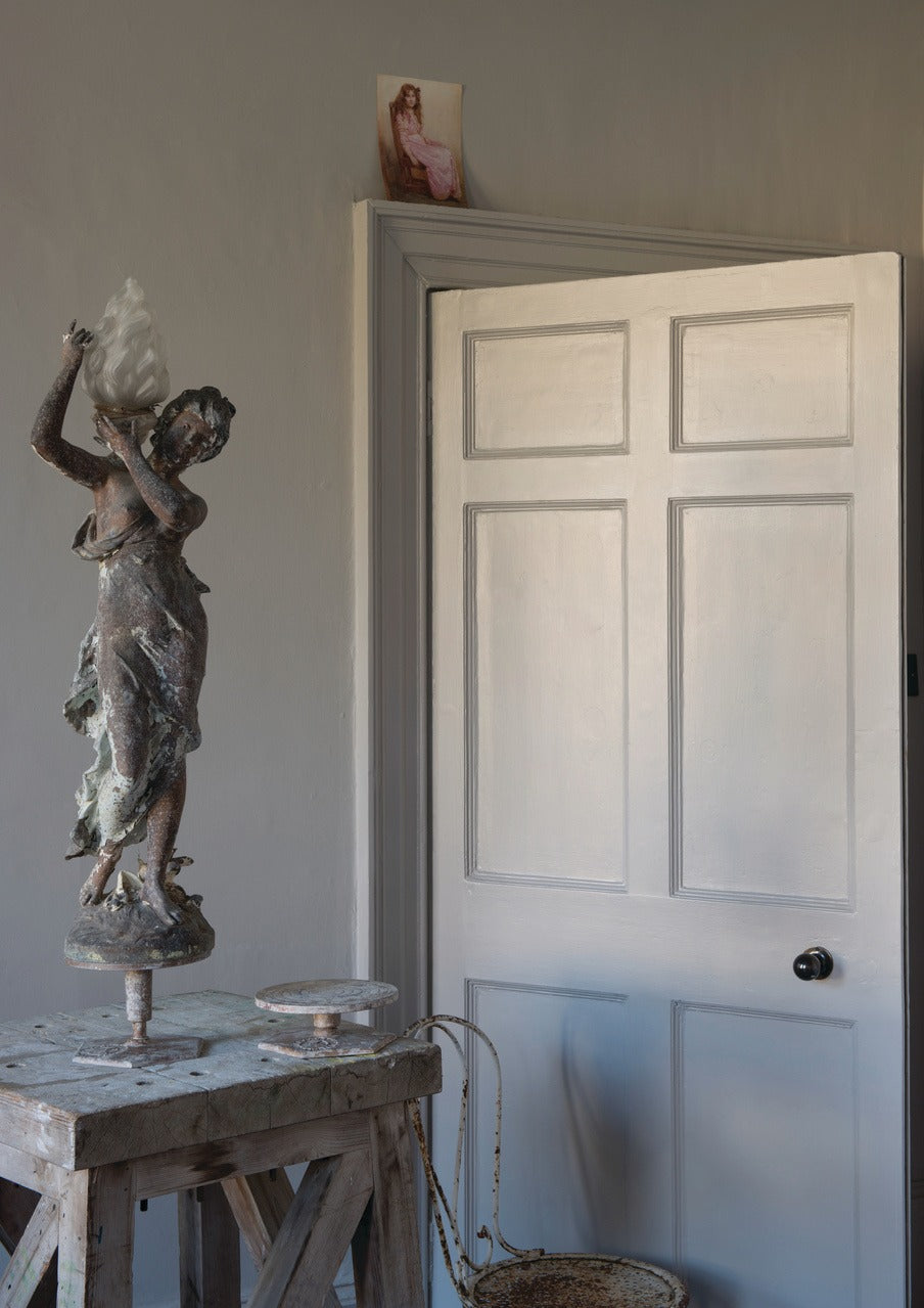 Farrow & Ball Purbeck Stone (275) Tester in een interieur