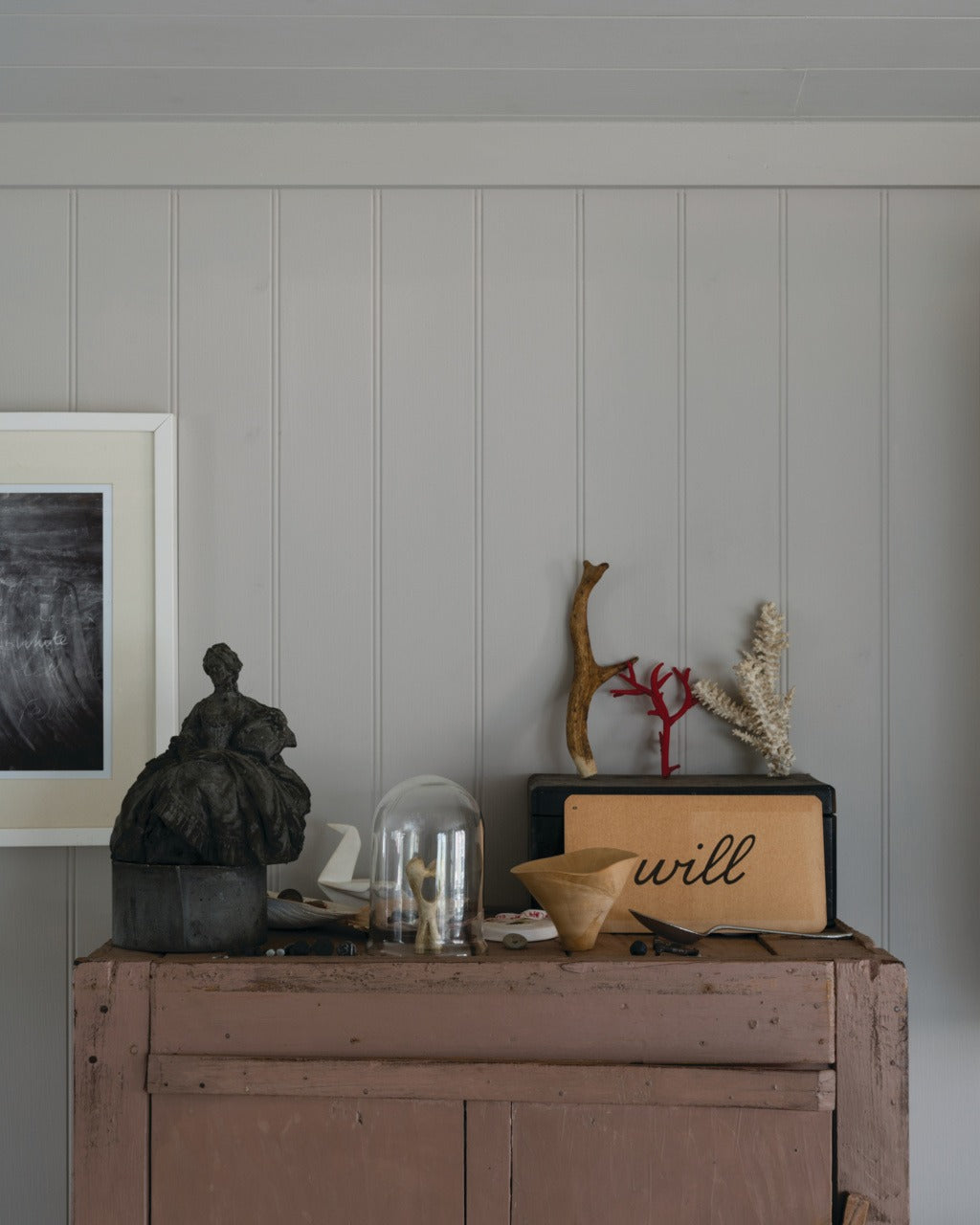 Farrow & Ball Purbeck Stone (275) Tester in een interieur