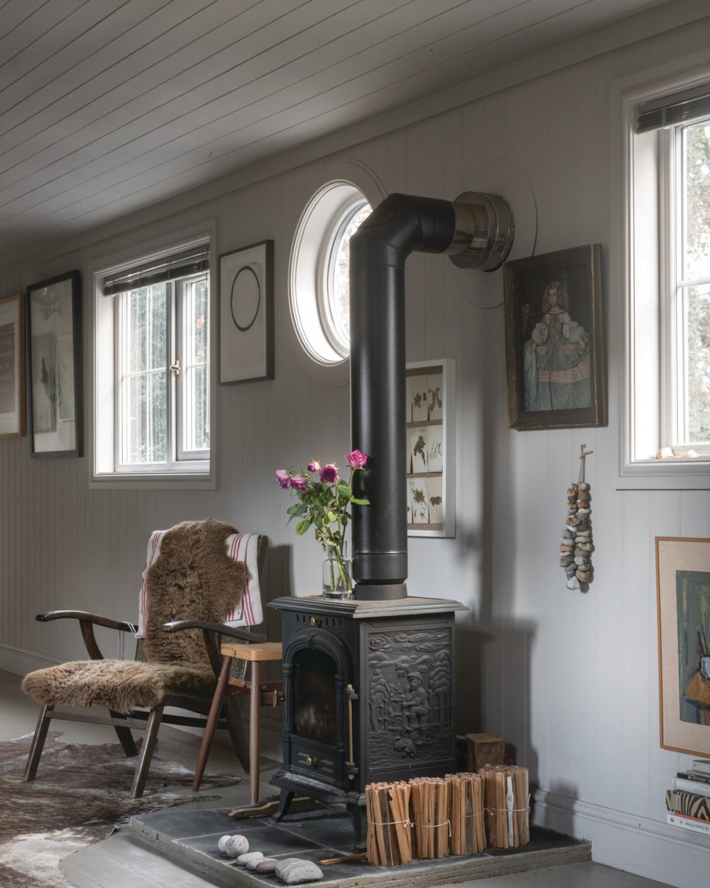 Farrow & Ball Purbeck Stone (275) in een interieur