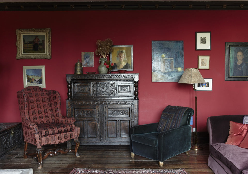Farrow & Ball Rectory Red (217) in een interieur