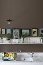 Farrow & Ball Salon Drab (290) in een interieur