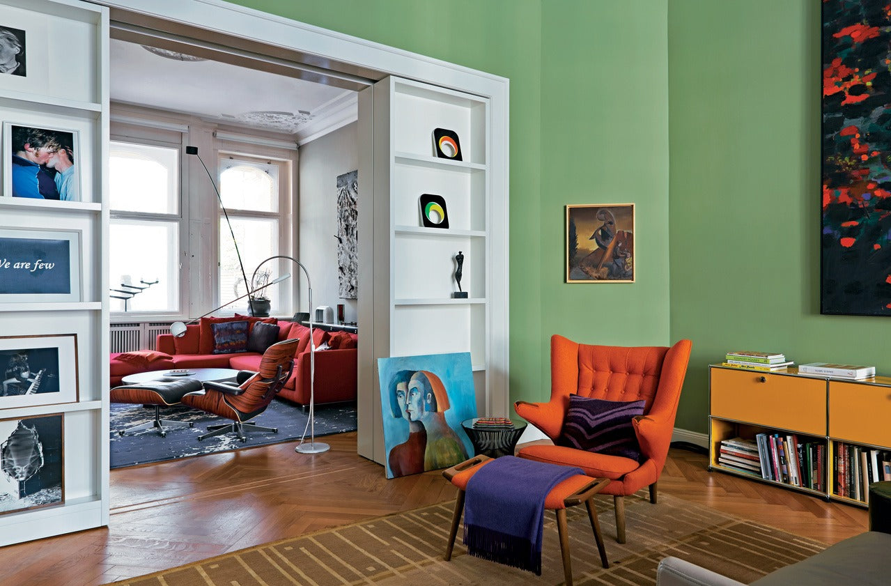 Farrow & Ball Saxon Green (80) in een interieur