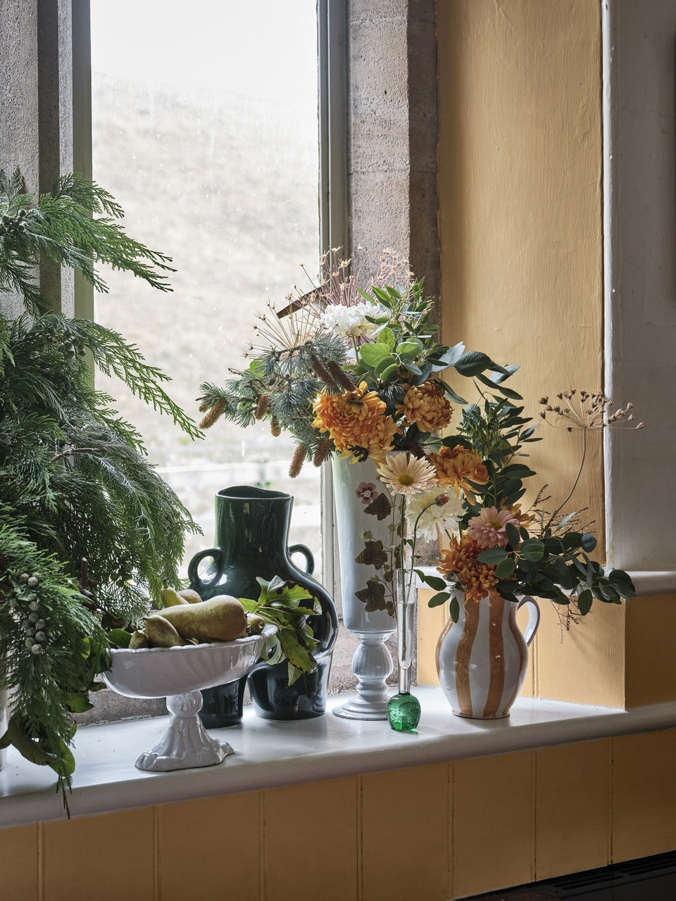 Farrow & Ball School House White (291) Tester in een interieur
