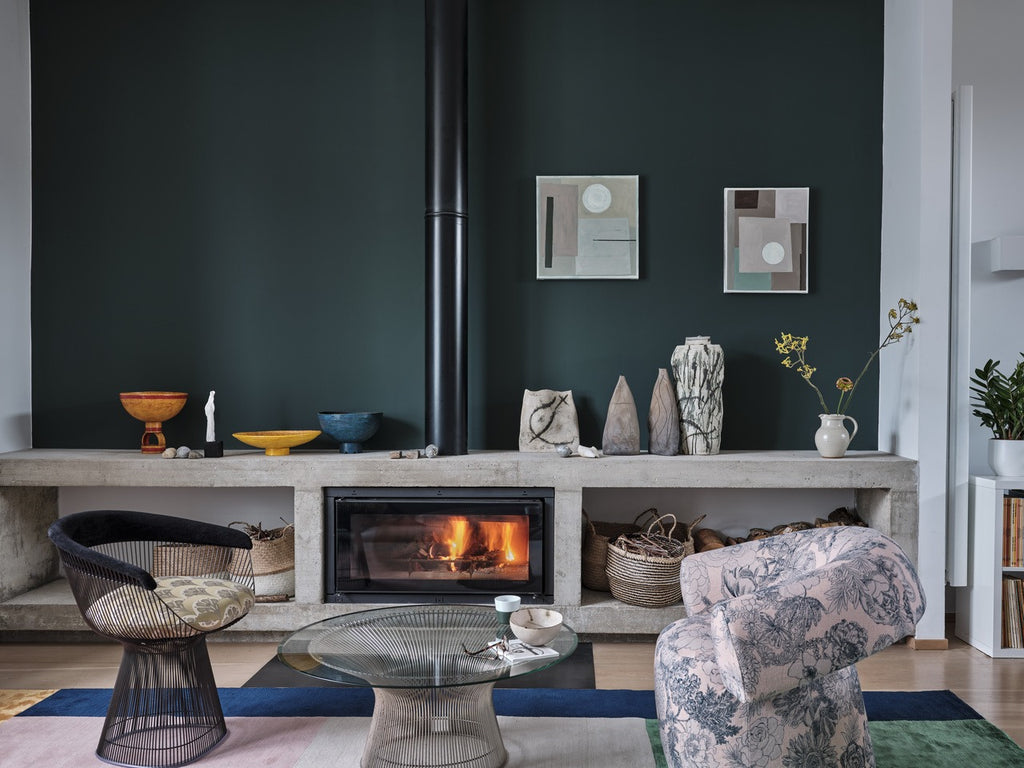 Farrow & Ball Sloe Blue (87) in een interieur