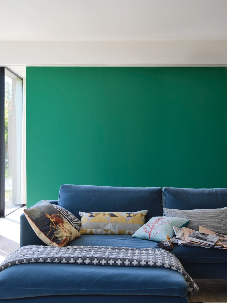 Farrow & Ball Verdigris Green (W50) in een interieur