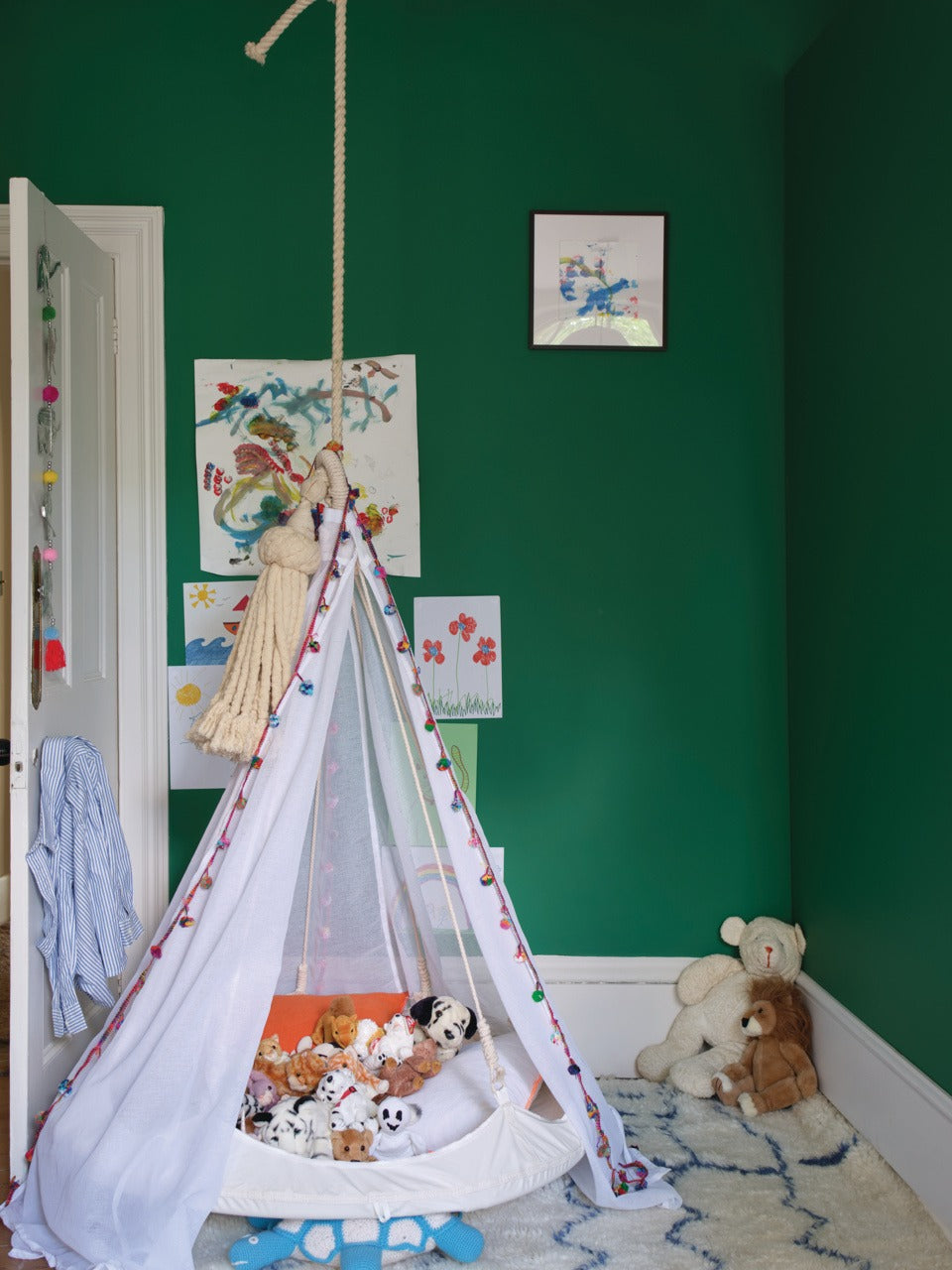 Farrow & Ball Verdigris Green (W50) in een interieur
