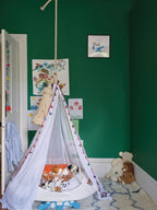 Farrow & Ball Verdigris Green (W50) in een interieur