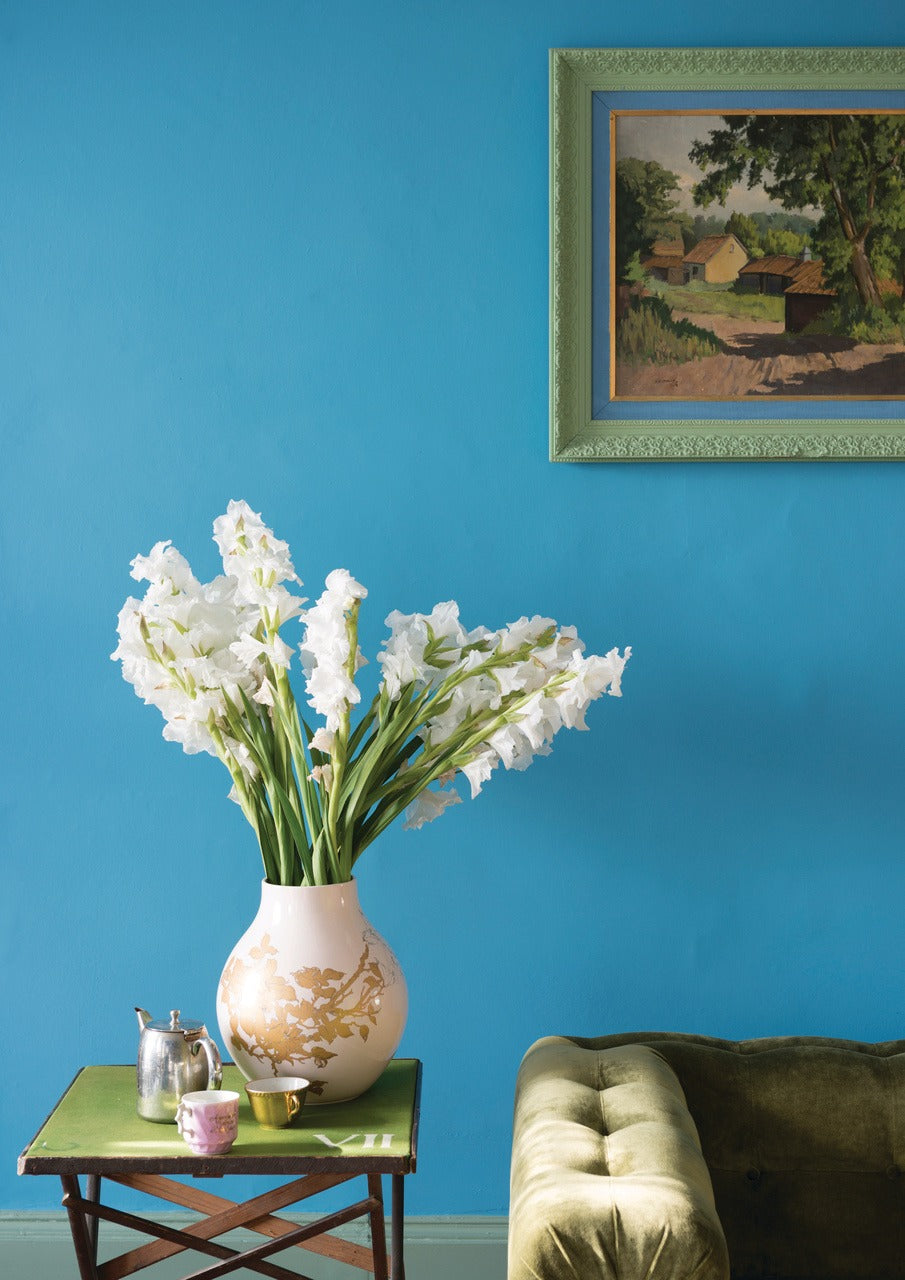 Farrow & Ball St Giles Blue (280) in een interieur