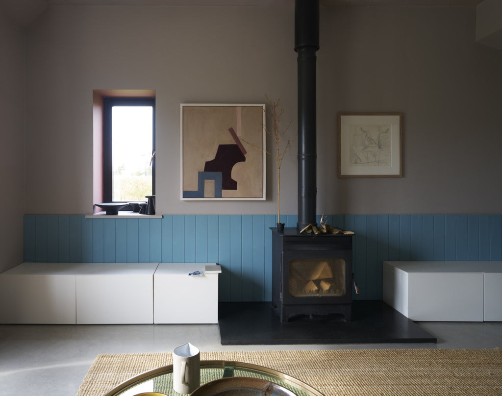 Farrow & Ball Stone Blue (86) in een interieur