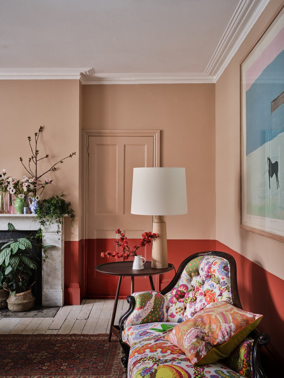 Farrow & Ball Templeton Pink (303) in een interieur