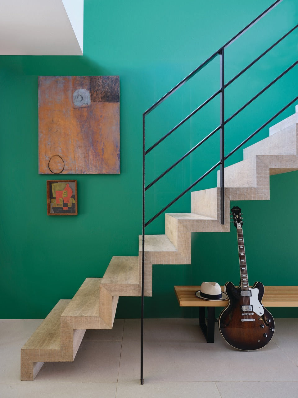 Farrow & Ball Verdigris Green (W50) in een interieur