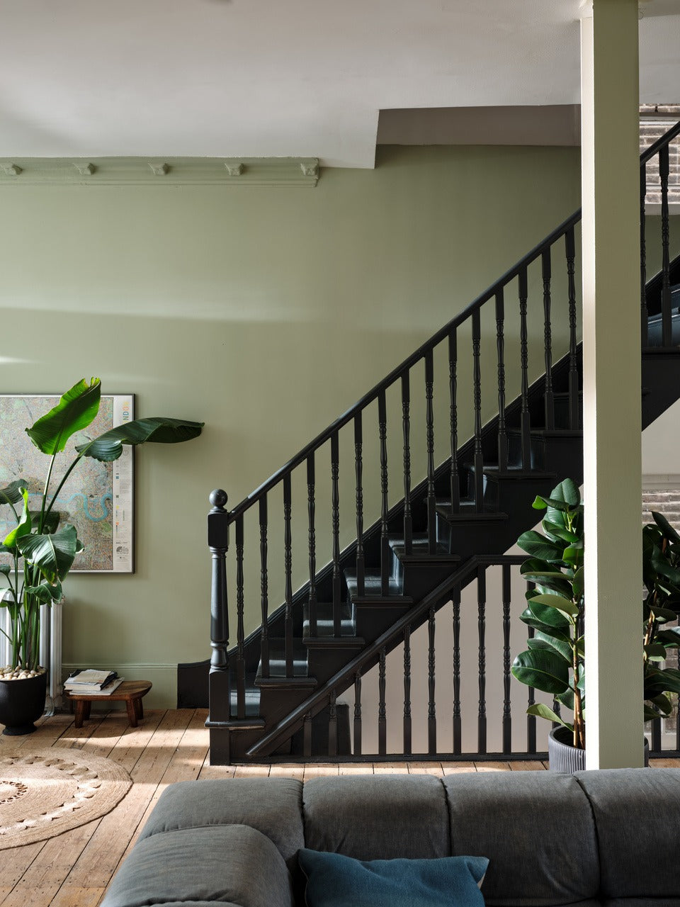 Farrow & Ball Studio Green® (93) in een interieur