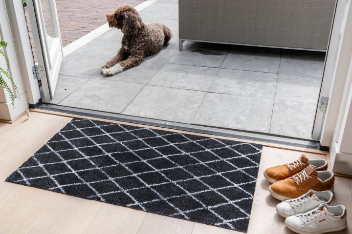 Hamat Lima 512 Berber Zwart – Wasbare droogloopmat - 67 x 120 cm