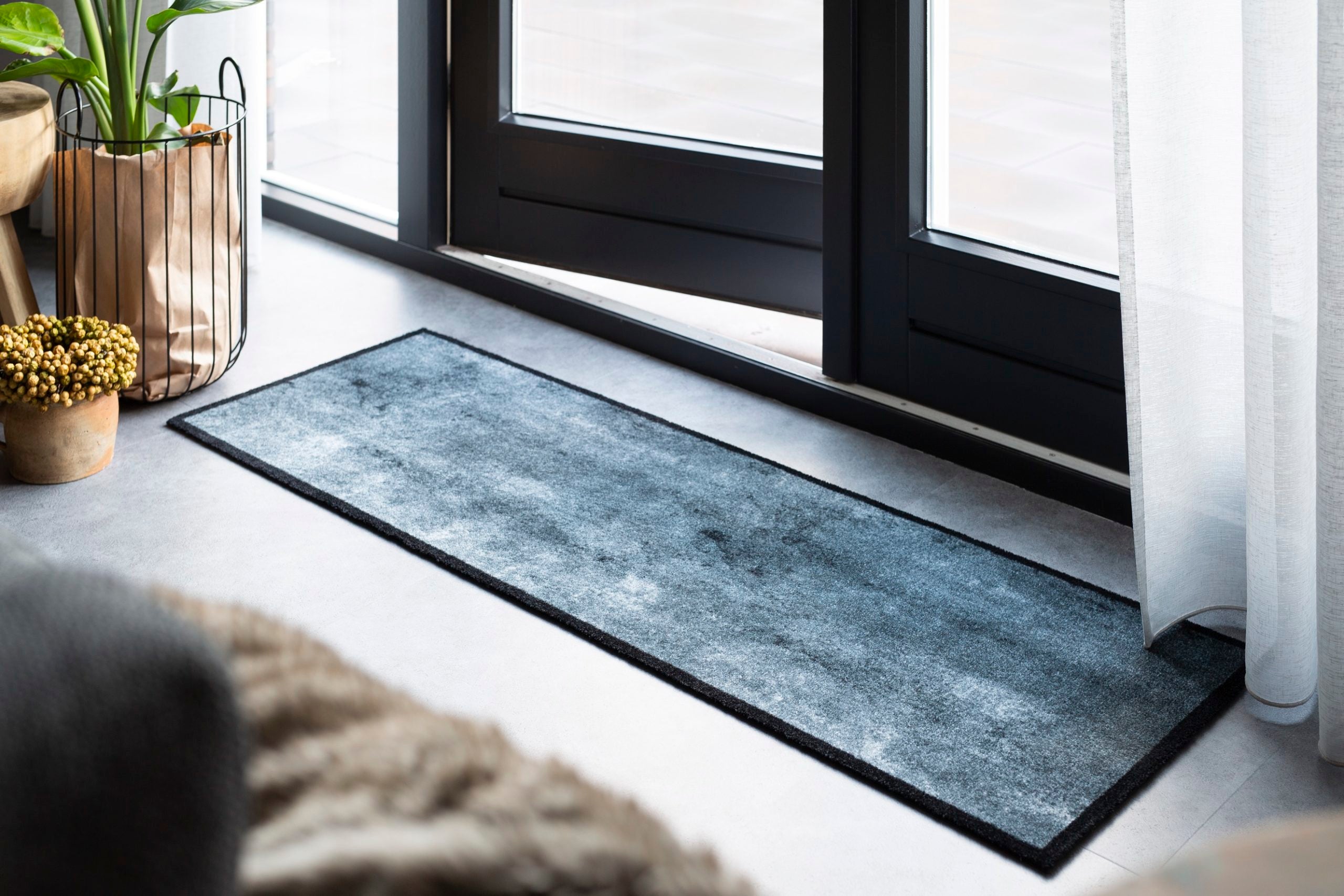Hamat Prestige 006 Concrete – Wasbare droogloopmat voor openslaande deuren - 50 x 150 cm