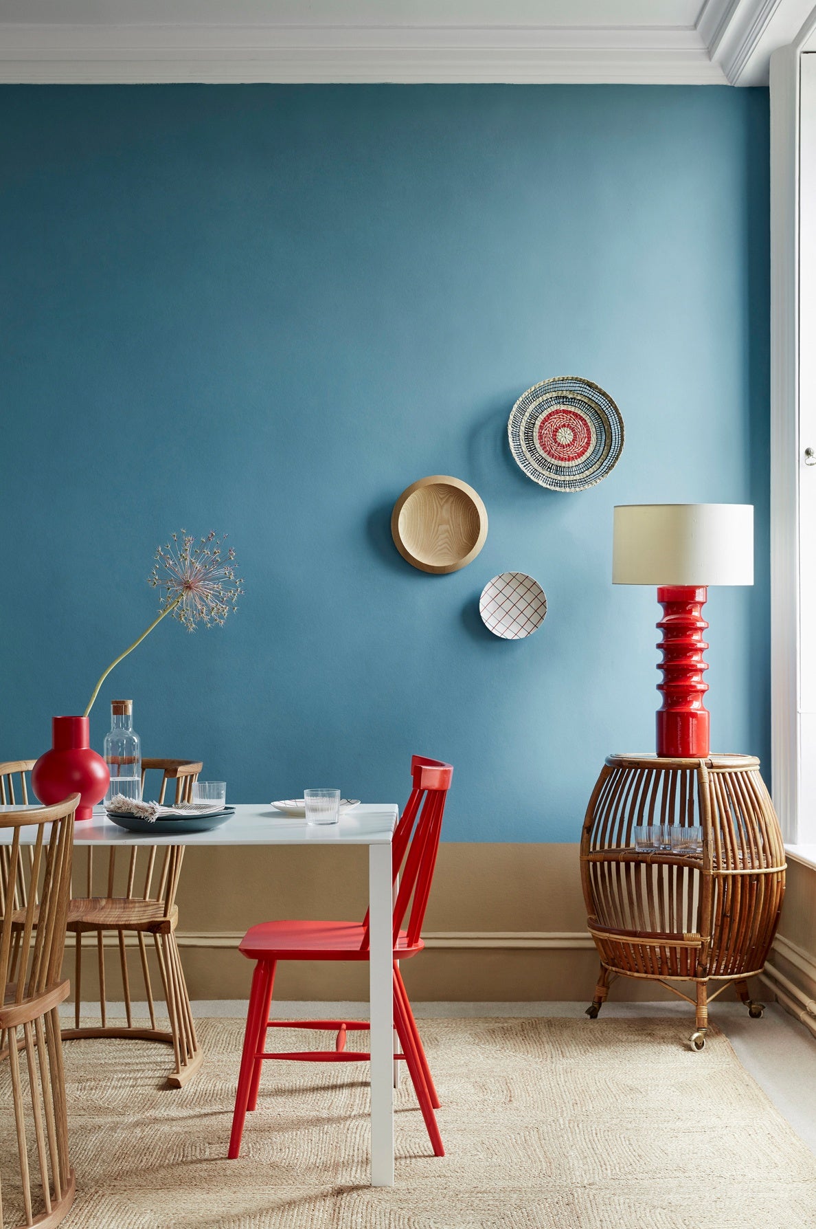 Little Greene Blue Verditer (104) - Tester in een interieur