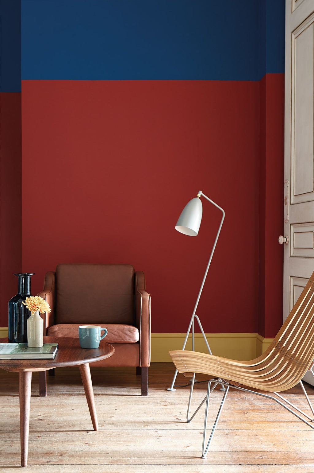 Little Greene Bronze Red (15) in een interieur