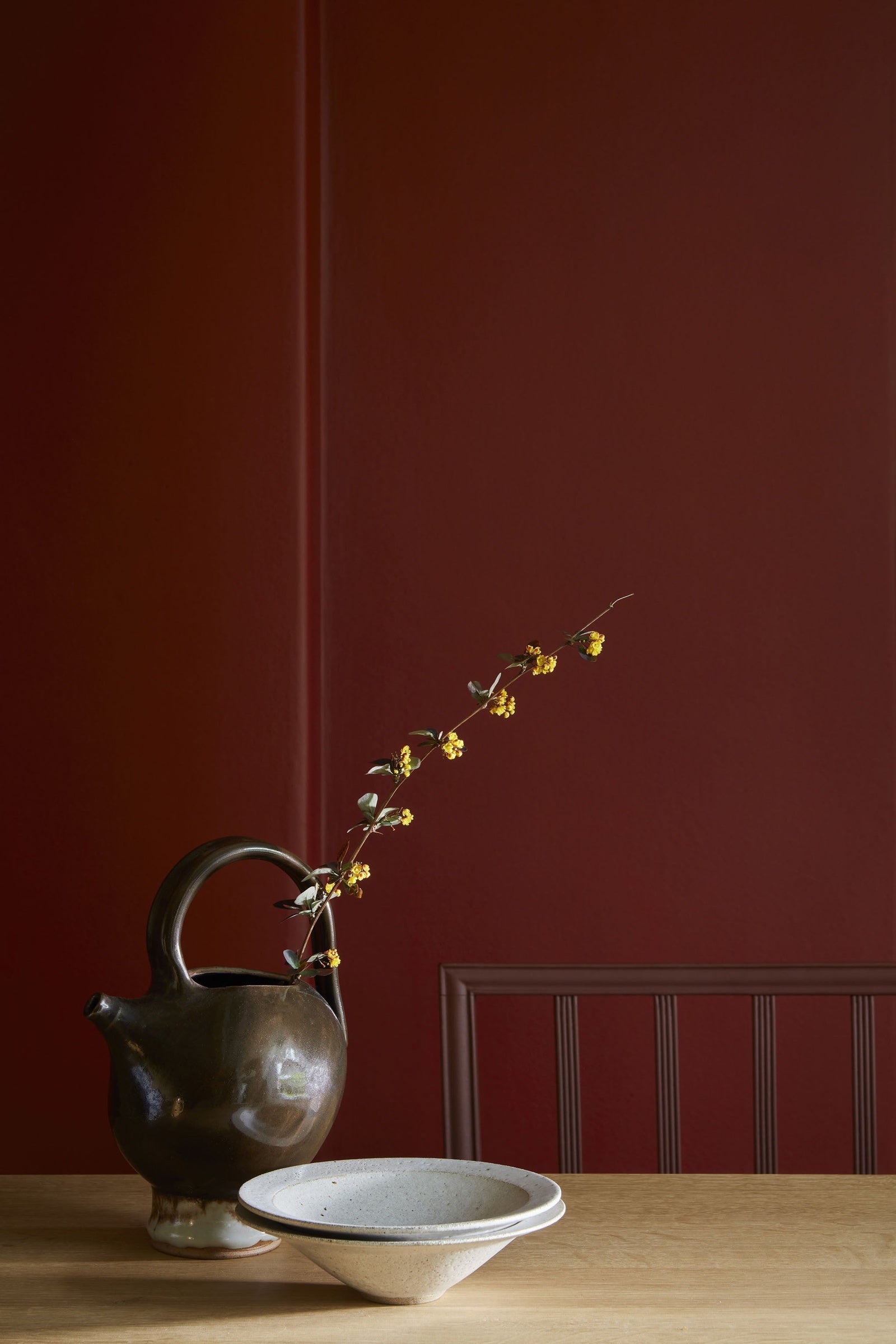 Little Greene Bronze Red (15) - Tester in een interieur